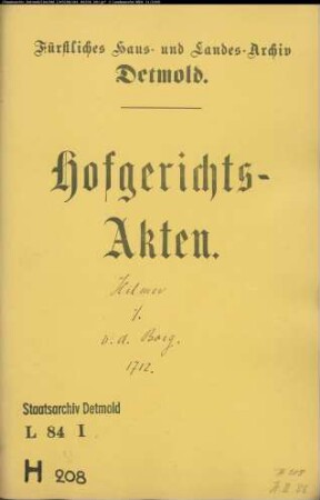 Hilmer, Landkommissar gegen Oberst Friedrich Wilhelm v. d. Borchs Erben - Rükständige Zinsen