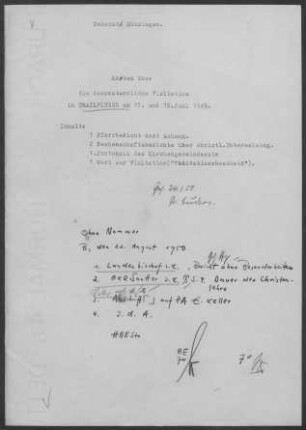 Trailfingen: Pfarrbericht 1949