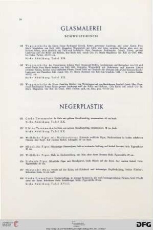 Negerplastik (Nr. 151-158)
