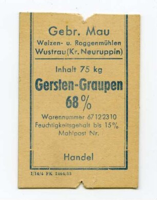 Gebrüder Mau Gersten-Graupen