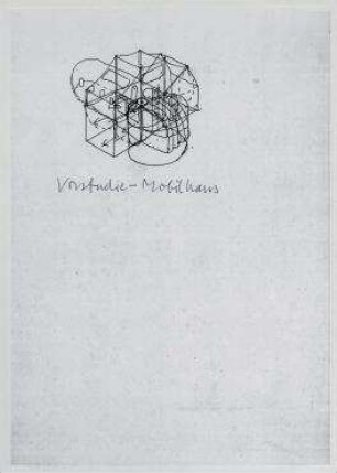 "Misawa Homes Prefabricated Housing International Design Competition 70", Mobilhaus (nicht realisiert), 4. Preis – Perspektivansicht. Misawa/Japan