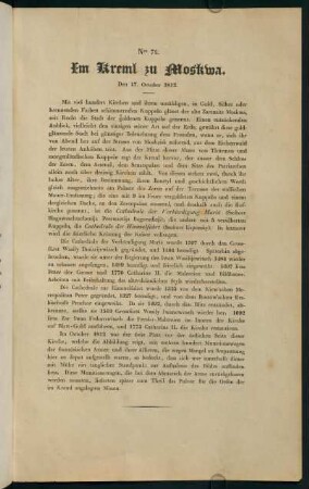 Nro. 74. Im Kreml zu Moskwa. Den 17. Oktober 1812.