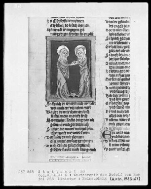 Weltchronik - Bruder Philipp — ---, Folio 256recto-342verso---, Folio 256recto-342versoHeimsuchung, Folio 268recto