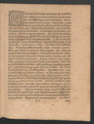 Omnium hominum ea natura & conditio est, ut steriles bonarum artium in lucem edantur ...