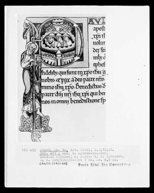 Bibel des Manerius Teil 3 — Anfang des Epherbriefs mit Initiale P (aulus), Folio 274