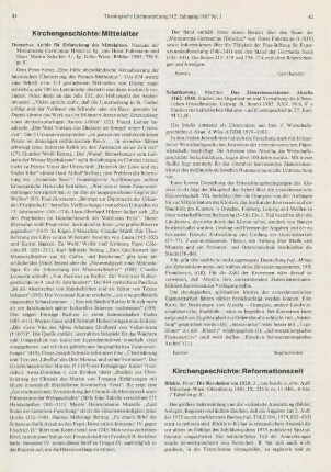 41-42 [Rezension] Deutsches Archiv für Erforschung des Mittelalters