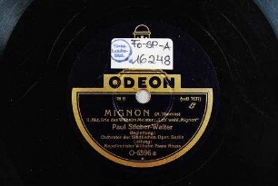 Mignon : II. Akt, Arie des Wilhelm Meister: "Leb ' wohl, Mignon" / (A. Thomas)