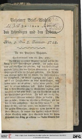 [Nro. 1-2] (Januar 1788)