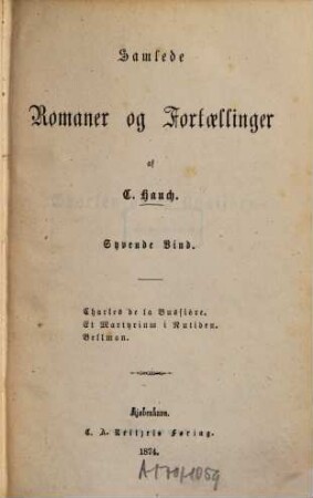 Samlede romaner og fortaellinger, 7