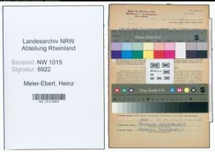 Entnazifizierung Heinz Meier-Ebert , geb. 26.11.1909 (Betriebsingenieur)
