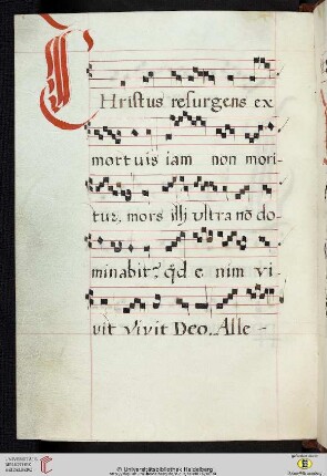 Christus resurgens ex mortuis, CAO 1796