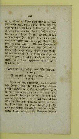 Romanus III., besiegt von Alp-Arslan