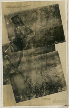 Foto des Geländes und eines feindlichen Lazaretts zwischen Bapaume und Favreuil (Luftbild)