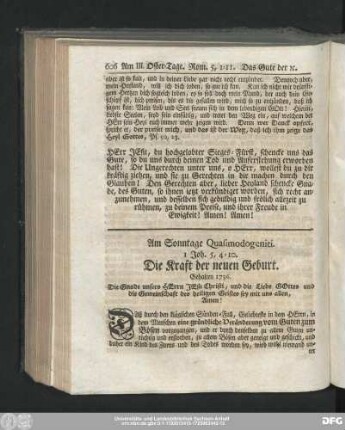 Am Sonntage Quasimodogeniti. 1 Joh. 5, 4-10. Die Kraft der neuen Geburt.