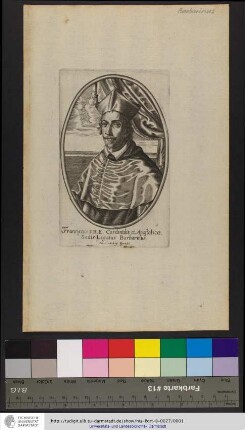 Franciscus S.R.E. Cardinalus et Apostolicæ Sedis Legatus Barbarinus / Peter Aubry Excudit