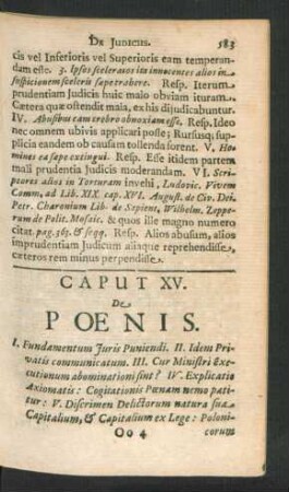 Caput XV. De Poenis.