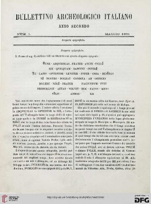 Scoperte epigrafiche