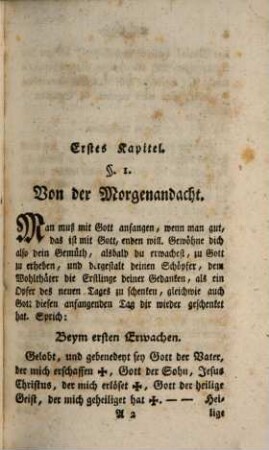 Der Tag des Christen gewiedmet dem heiligen Gebeth und Betrachtungen