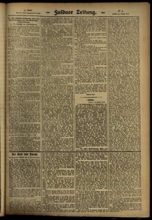Zweite Ausgabe vom Freitag, den 10. Januar 1913.