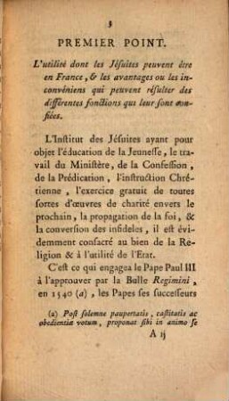 Avis Des Evêques De France Sur l'utilité, la Doctrine, la conduite et le régime des Jésuites de France