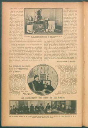La llegada de nuestro corresponsal de guerra