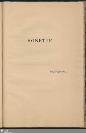 Sonette