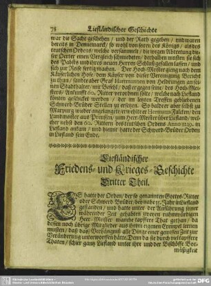 Lielfändischer Friedens- und Krieges-Geschichte Dritter Theil