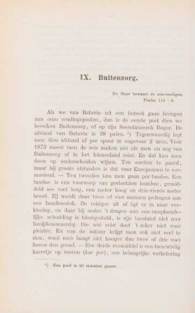 IX. Buitenzorg