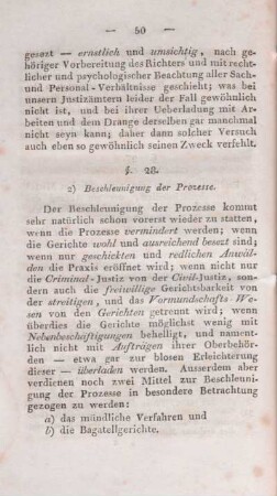 §. 28. 2) Beschleunigung der Prozesse.