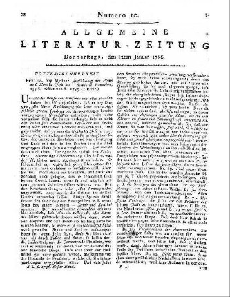[Bahrdt, C. F.]: Ausführung des Plans und Zwecks Jesu. Bd. 7-8. In Briefen an Wahrheit suchende Leser. Berlin: Mylius 1785
