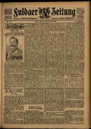 Erste Ausgabe vom Dienstag, den 26. Juli 1904.