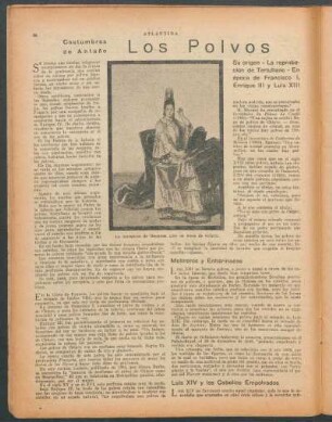 Los polvos : Costumbres de antaño