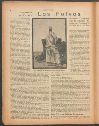 Los polvos : Costumbres de antaño
