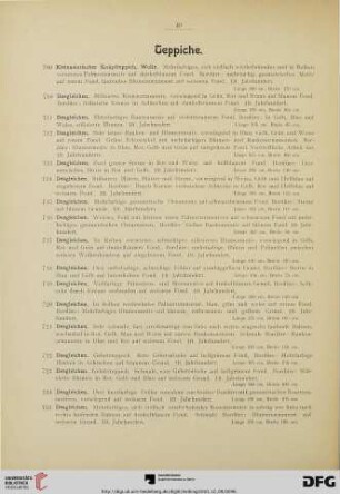 Teppiche (Nr. 709-739)