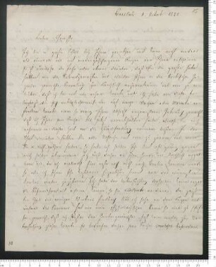 Brief von Ludolf Christian Treviranus an Adelbert von Chamisso