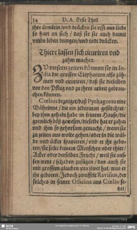 Thiere lassen sich cicuriren und zahm machen