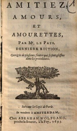 Amitiez, amours, et amourettes