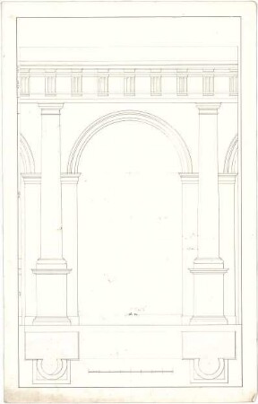 Röhrer, Karl; Unidentifizierte Gebäude - Arkade (Wandabwicklung)