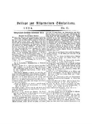 Beilage zur Allgemeinen Schulzeitung