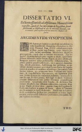Dissertatio VI.