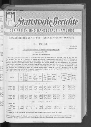 Hamburger Preisindexziffern für die Lebenshaltung im August 1962 : Lfd. Nr. 28