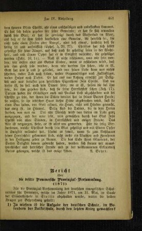 Bericht über die dritte Pommersche Provinzial-Versammlung : (1871)