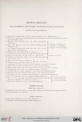 Zentral-Direktion des Kaiserlich Deutschen Archäologischen Instituts