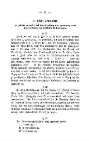 II. Offene Armenpflege