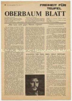 Links-alternative Wochenzeitung aus Berlin (West) u.a. über die "Kommune I"