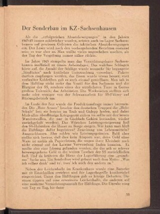 Der Sonderbau im KZ-Sachsenhausen