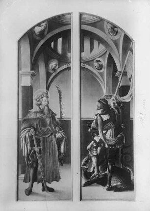 Kreuzigungsaltar — Die Heiligen Sigismund und Georg