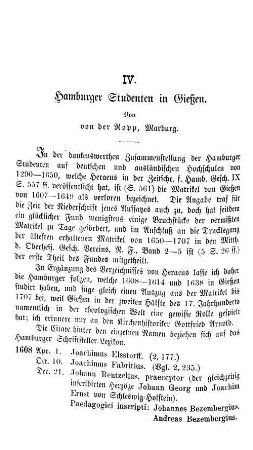 Hamburger Studenten in Gießen.