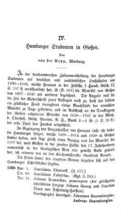 Hamburger Studenten in Gießen.