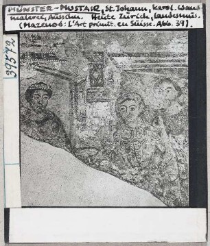 Müstair, St. Johann: Wandmalereifragment, heute: Zürich, Landesmuseum